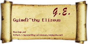 Gyimóthy Elizeus névjegykártya